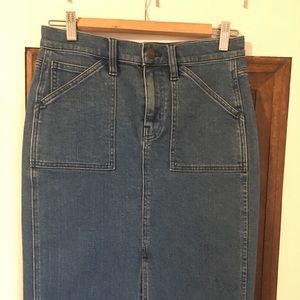 J Crew denim pencil skirt size 0